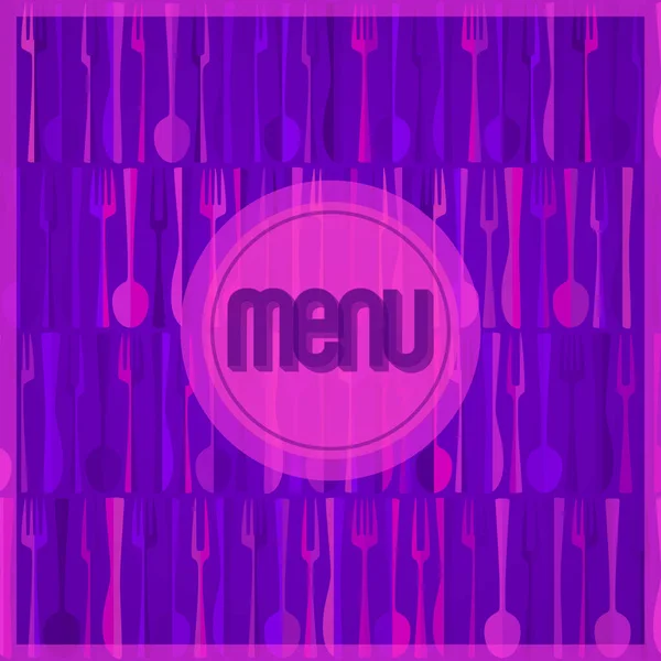 富有生气的紫罗兰色时尚餐厅或咖啡店菜单封面矢量设计 — 图库矢量图片