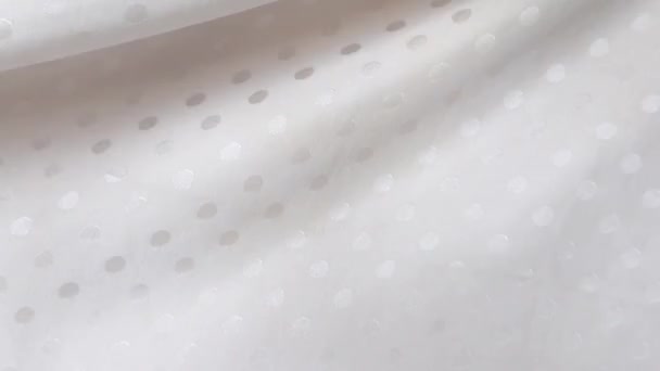 Fundo Texturizado Seda Cinza Branco Bolinha Dot Fabric Textured Fundo — Vídeo de Stock