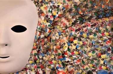 karnaval maskesi, renkli tinsel 
