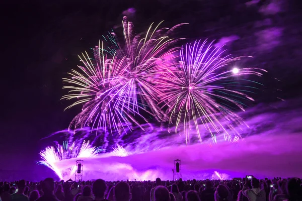 Fireworks light up the sky — Stock Photo, Image