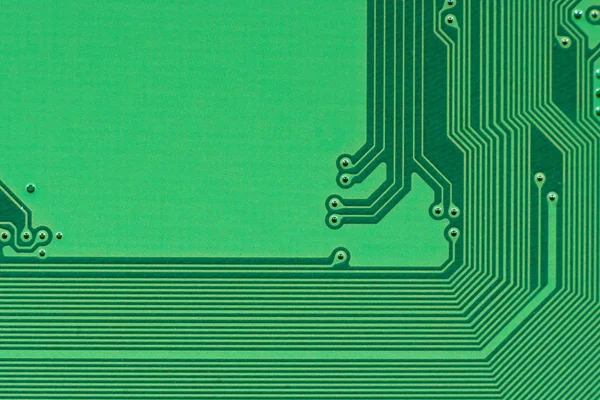 Zelená pcb deska okruh velmi vysoké detaily. — Stock fotografie