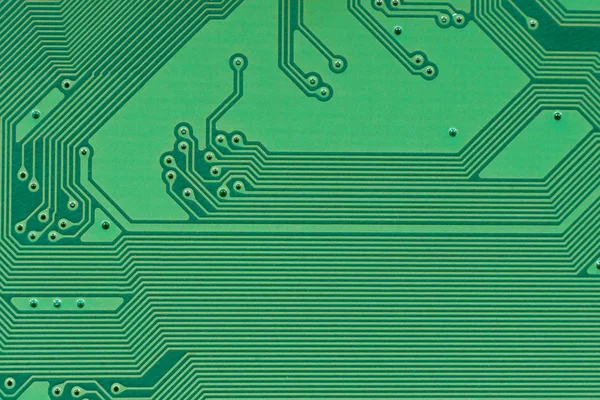Groene pcb boord circuit zeer hoog detail. — Stockfoto