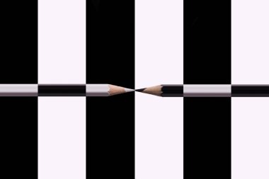 Composition White and Black Pencils. clipart