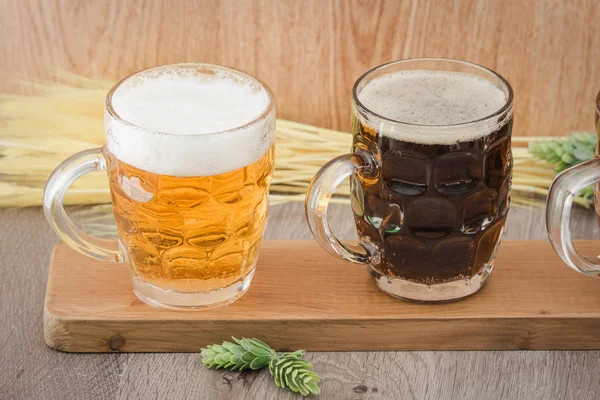 Flight beer. Berr for tasting — Stock Photo, Image