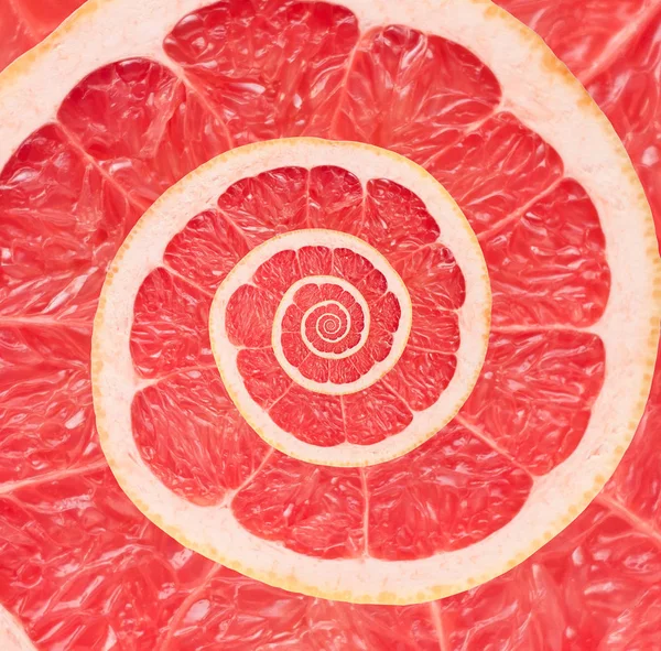 Grapefruit infinity spiral abstract background.