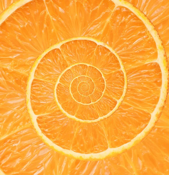 Orange infinity spiral abstract background. — Stock Photo, Image