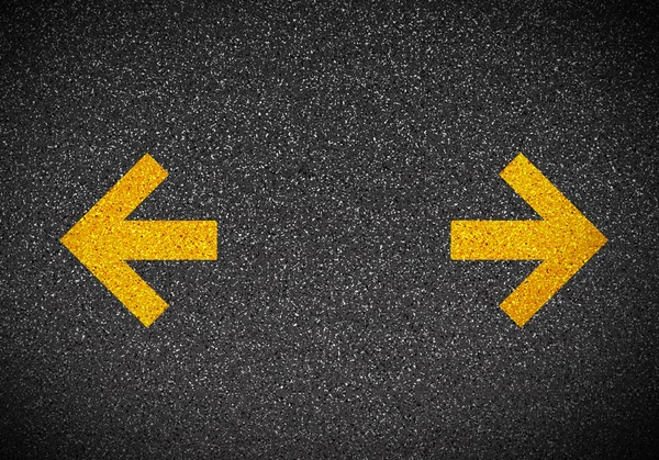Arrow signs on road background. — Stock Photo, Image