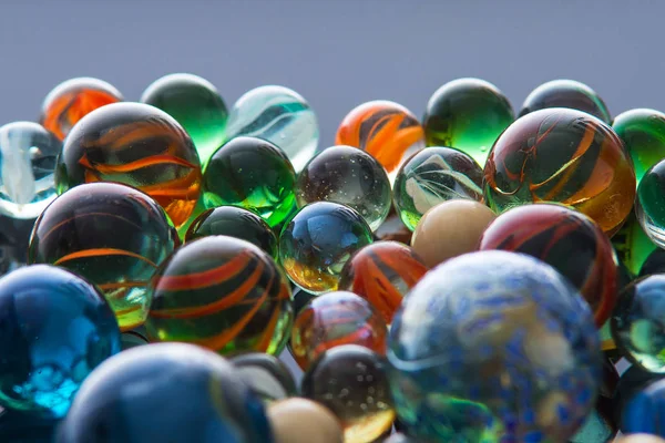 Glass, crystal marbles. Royalty Free Stock Images