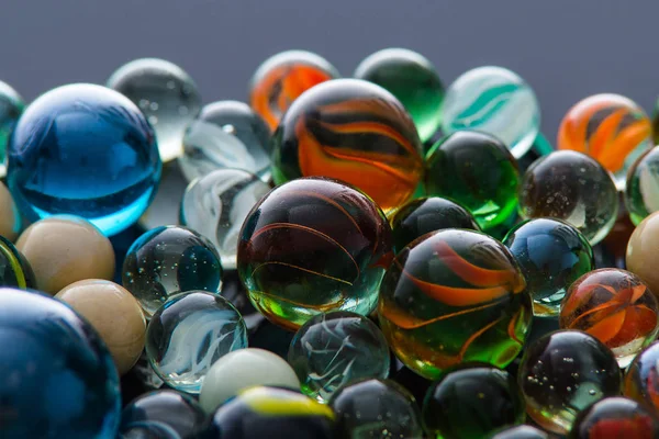 Glass, crystal marbles. Royalty Free Stock Photos