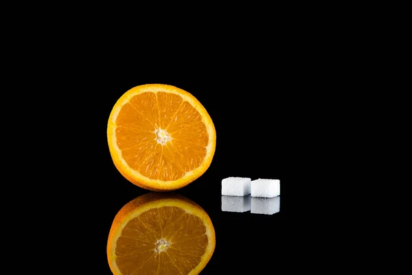Jeruk. Perbandingan kandungan gula — Stok Foto