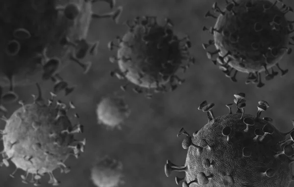 Coronavirus 2019 Ncov Novel Coronavirus Concept Molecules Sars Cov Microscope — Stock Photo, Image