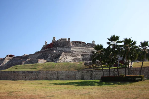 San Felipe de Barajas es una fortaleza en la ciudad de Cartagena, Colombia . —  Fotos de Stock