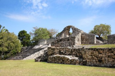 Kohunlich is a large archaeological site of the pre-Columbian Maya civilization, Yucatan Peninsula, Quintana Roo, Mexico. clipart