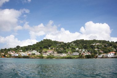 St Georges, Grenada okyanusun Caribbean güzel manzara.