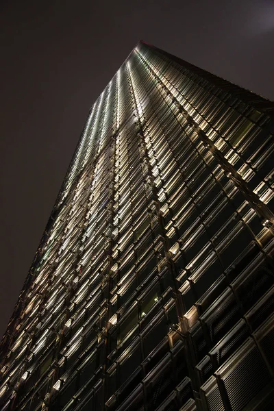 City downtown felhőkarcoló éjjel. Stock Kép
