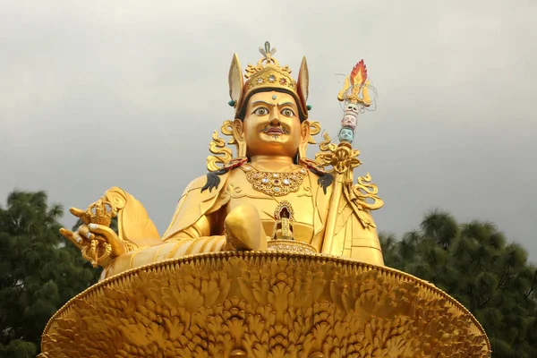 Gyllene Staty Buddha Swayambhu Nath Tempel Kathmandu Nepal — Stockfoto