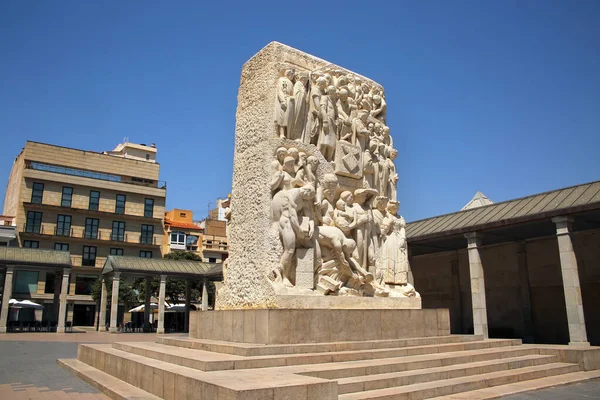 Santa Clara Square Plaza Sculpture Tribute Castellon Llorens Poy Castellon — Stock Photo, Image