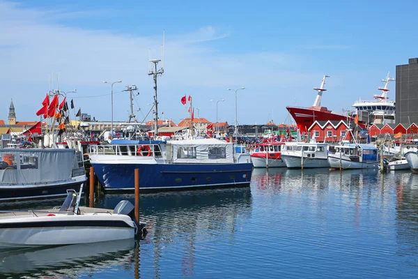 Port Skagen Also Skagen Harbour Country Leading Fishing Port Consists — Stock Photo, Image