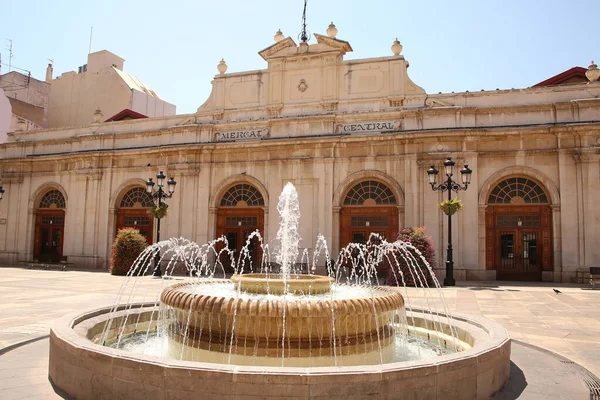 Plaza Belediye Başkanı 'ndaki merkez pazar binası, Castellon de la plana, Valencia Provence, İspanya. 