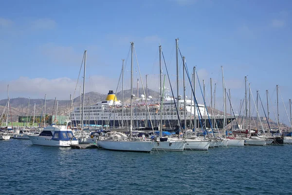 卡塔赫纳的码头和游轮港口位于西班牙东南部穆尔西亚海岸 这是一个历史悠久的海港 有许多吸引人的地方 可以追溯到腓尼基时代 — 图库照片