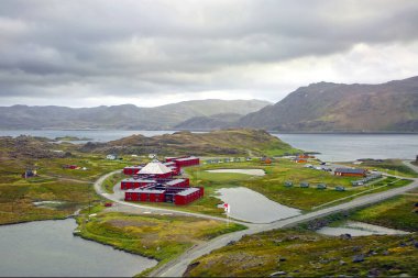 Beautiful remote & barren landscape on the island of Mageroya, Troms og Finnmark county, in the extreme northern part of Norway.  clipart