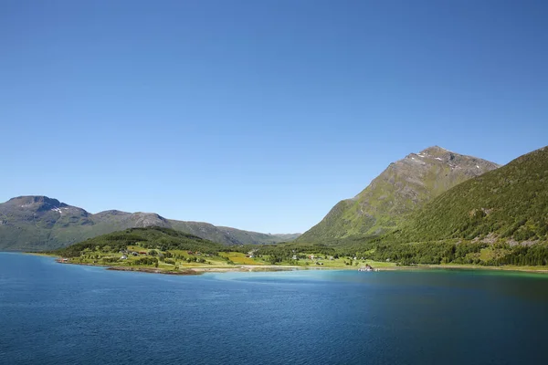 Vackert Naturskönt Landskap Med Fjordar Öar Byar Och Inre Gångar — Stockfoto
