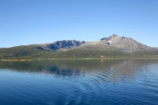 Fiyortların Adaların Geçitlerin Güzel Manzarası Andfjorden Vestfjorden Bodo Hammerfest Norveç — Stok fotoğraf