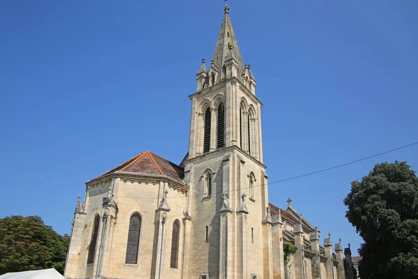 Geronce Church Bourg Som Belägen Stranden Dordogne Hjärtat Vinappellationen Ctes — Stockfoto