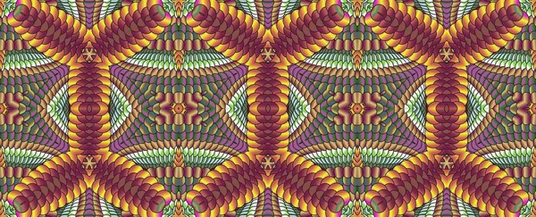 Kaleidoscopic brown seamless pattern — Stock Photo, Image