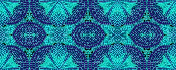 Kaleidoscopic turquoise seamless pattern — Stock Photo, Image