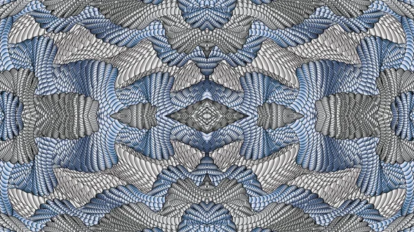 Mehrfarbiger abstrakter symmetrischer Hintergrund für den Druck auf Bekleidung und Textilien — Stockfoto