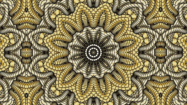 Gold abstrakt symmetrischen Hintergrund für den Druck auf Kleidung und Textilien — Stockfoto