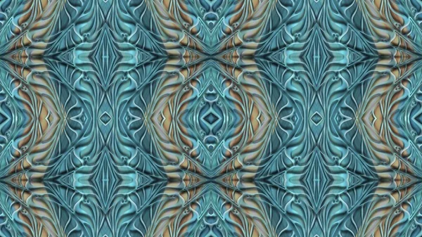 Αφηρημένο φόντο με συμμετρικά μοτίβα σε μπλε χρώματα. — Φωτογραφία Αρχείου