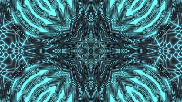 Абстрактний фон з симетричними візерунками в бірюзових кольорах . — стокове фото
