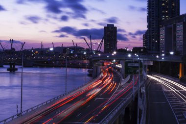 Avustralya Brisbane şehir binaları geceleri