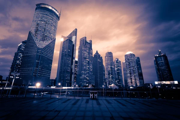 Shanghai pudong cidade noite — Fotografia de Stock