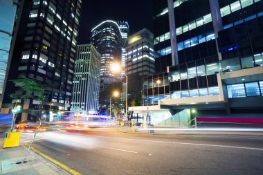 Brisbane gece şehir trafik