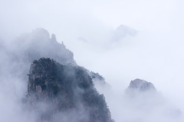 Kış, kar Çin Huangshan