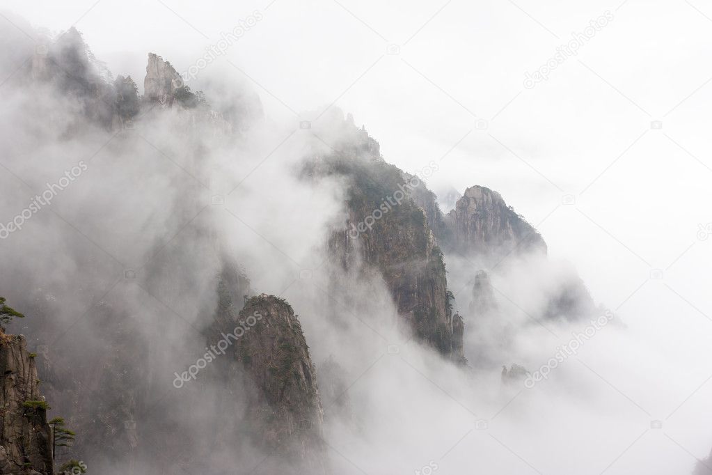 Winter, snow China Huangshan