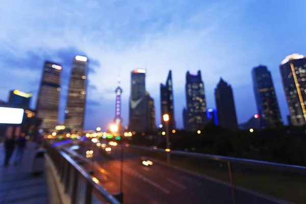 Shanghai stad, suddig bild — Stockfoto