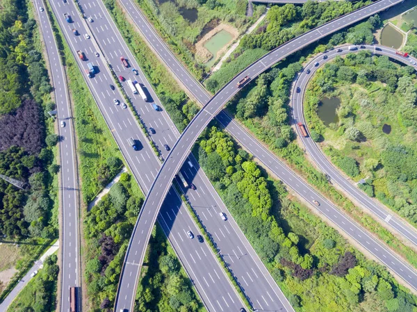 Aerial view of highway — Stock Photo, Image
