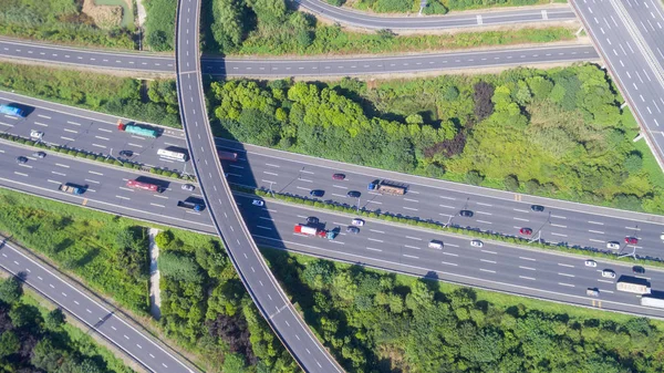 Vue aérienne de l'autoroute — Photo