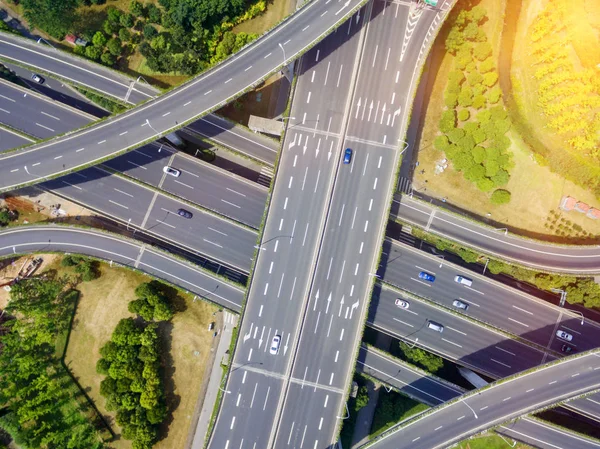 Vista aérea del paso elevado de la autopista — Foto de Stock