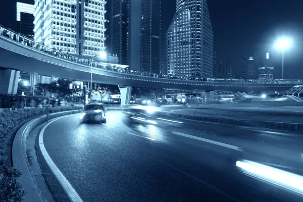 Shanghai City Road Light Trails — Stock Photo, Image