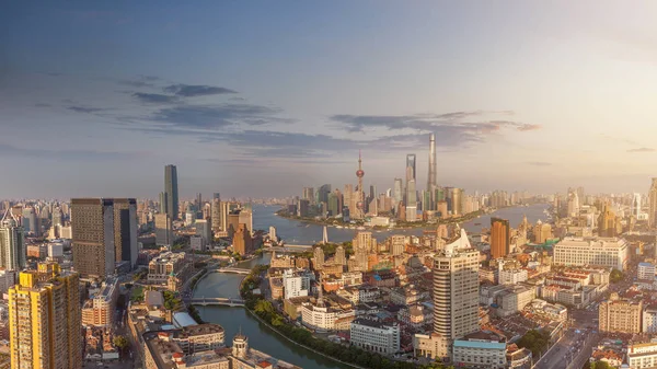 Šanghajská Městská Architektura Panorama Stock Fotografie