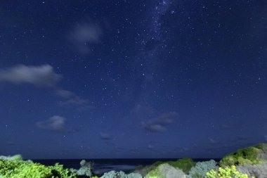 Gece gökyüzü, doğa. güzellik