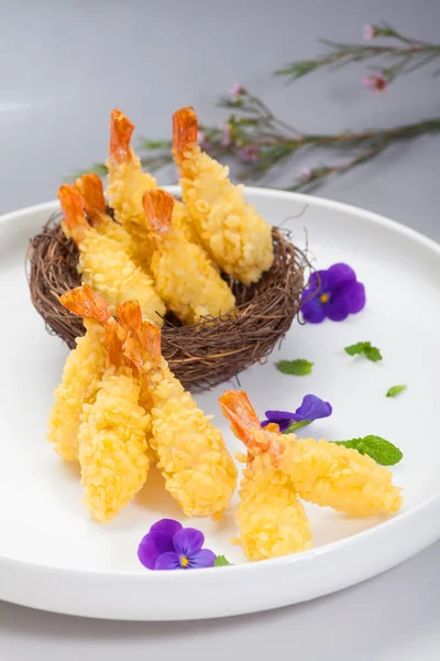 Chinese cuisine fried shrimp — Stock Photo, Image