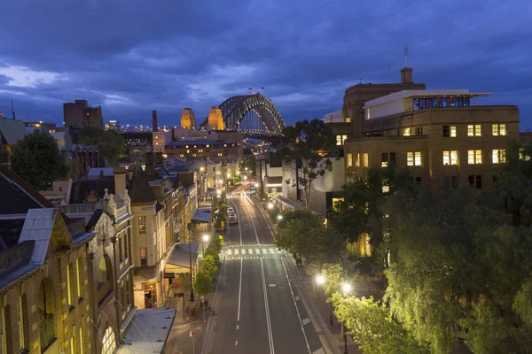 晚上，悉尼城市建设 — 图库照片