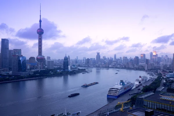 Sabah, Shanghai şehir manzarası — Stok fotoğraf