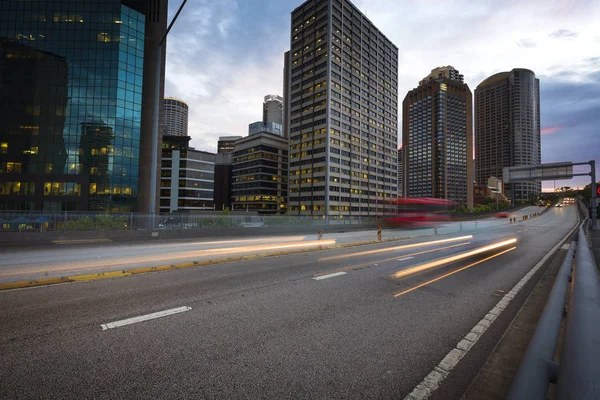 Kvällen av highway spår — Stockfoto